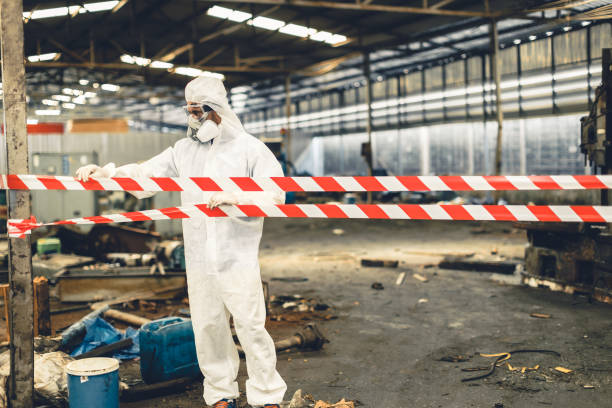 Professional Sewage Cleanup technician working in Hanover, MN